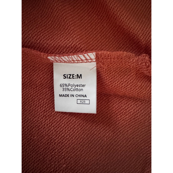 Women's Artsal Orange Floral Applique Wide Sleeve Top M - Picture 4 of 7